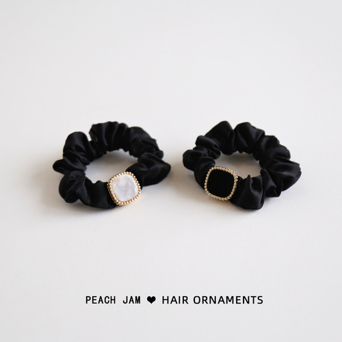 Korean minimalist light luxury acetic acid hair tie large intestine ring round headband hair tie ponytail elastic hair accessory