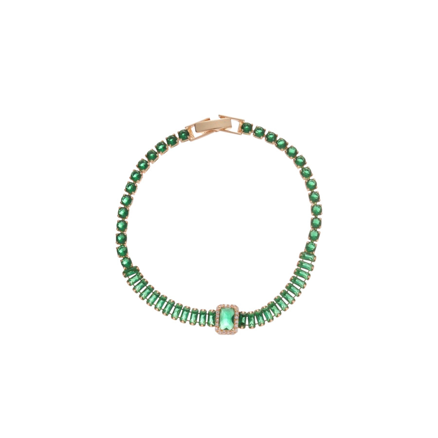 Geometric square fashionable elegant bracelet with zircon