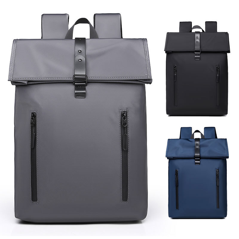 Trendy Fashion Backpack Double Back New Men's Large Capacity High Sense Men's Backpack Multi-functional Computer Bag