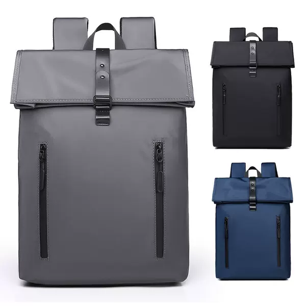 Trendy Fashion Backpack Double Back New Men's Large Capacity High Sense Men's Backpack Multi-functional Computer Bag