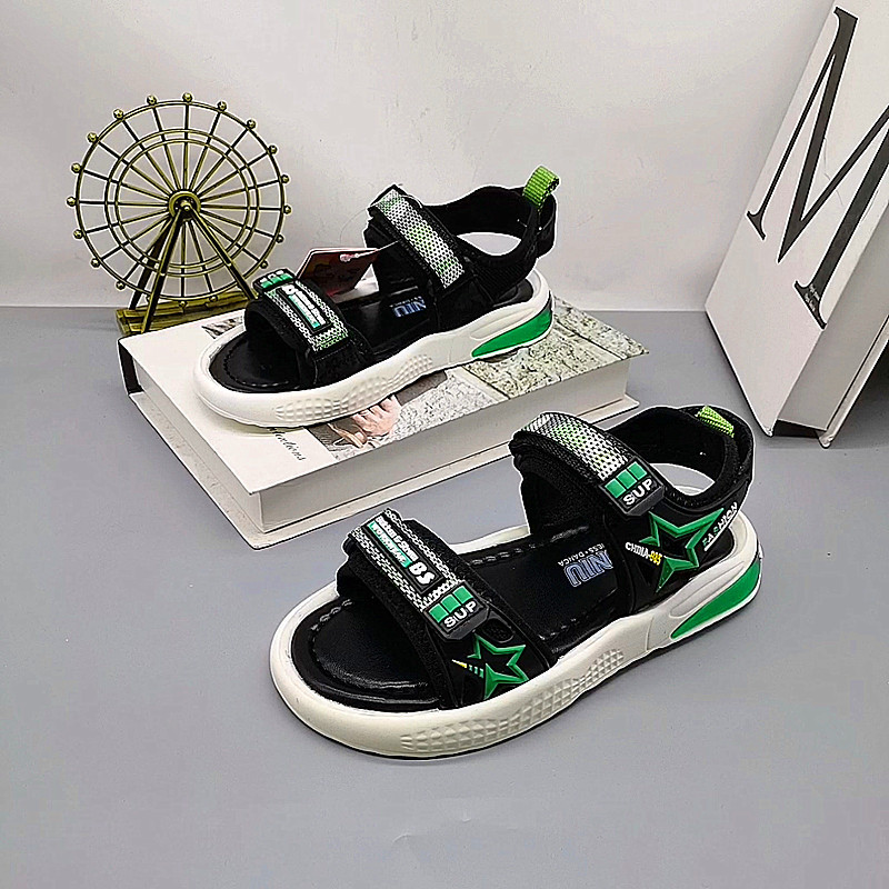 Sandalias para niños de talla 32-37, nuevos zapatos de suela ligera para niños estilo verano, sandalias para niños, zapatos de playa con hebilla para actividades infantiles