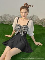 New Student Body-Smoothing, High-End, Conservative Belly-Hiding, Slimming Swimsuit for Plus-Size Girls, Summer Fashion, Hot Spring, Instagram Style Women's Swimsuit