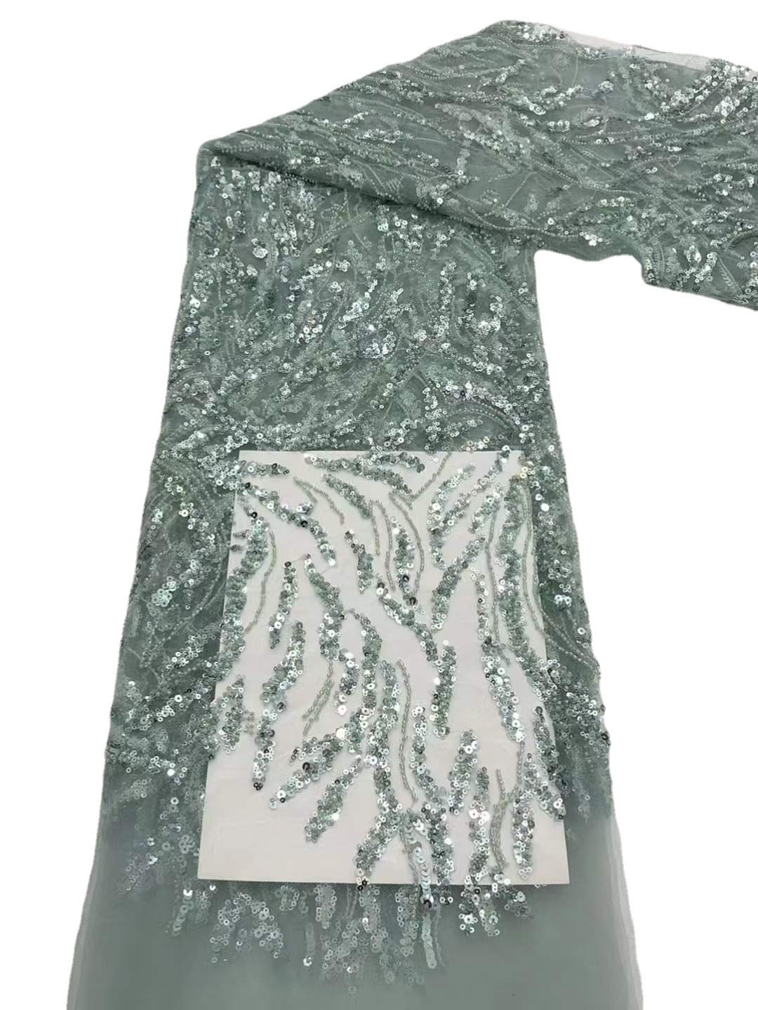 2022 nuevo lentejuelas bordado con cuentas tela gota de agua encaje bordado vestido de novia vestido de noche vestido de tela JX2799