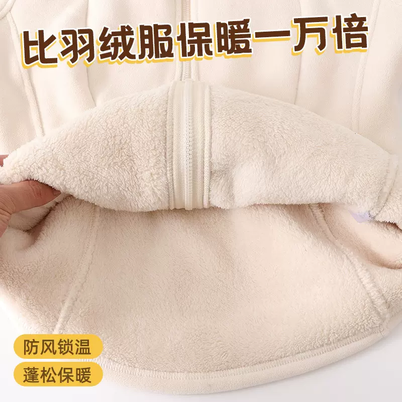 新款舒面绒卫衣外套女冬季奥利绒冲锋衣内胆东北滑雪加绒加厚上衣