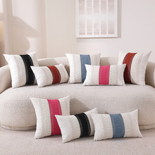 新款仿棉麻波西米亚抱枕跨境腰枕靠枕沙发办公室亚马逊热销抱枕套