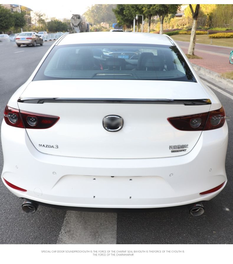 Suitable for 15-22 Mazda 3 Angkesela Rear Wing Painted Punch-Free Fixed Wind Rear Wing Car Rear Wing
