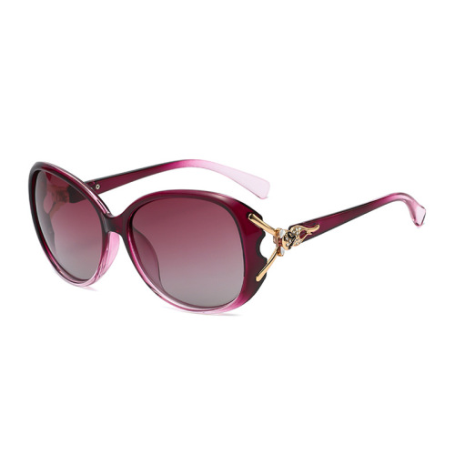 New style sunglasses, women's color-changing polarized glasses, fox headband, diamond trendy style, generous and fashionable outdoor glasses
