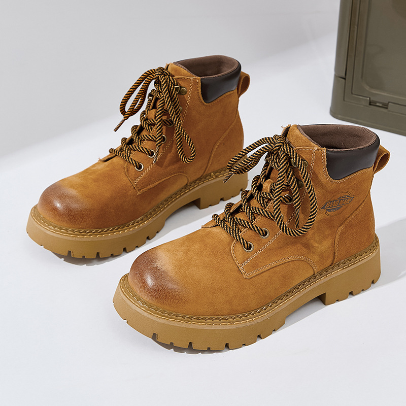 남성용 카키색 플랫 바닥