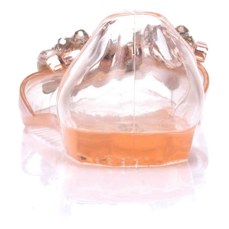 Женские летние новые модные повседневные сандалии на плоской подошве, прозрачные модные сладкие желейные туфли из бисера со стразами для студентов