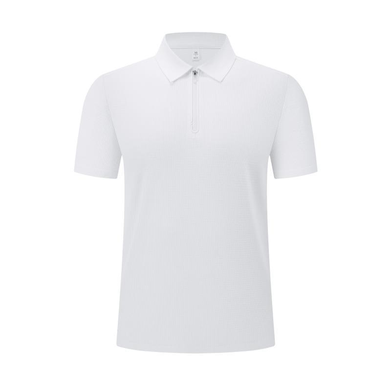 Camisas de polo de alta gama personalizadas ropa de trabajo estereoscópica cremallera de malla de verano ropa de trabajo de manga corta logotipo personalizado