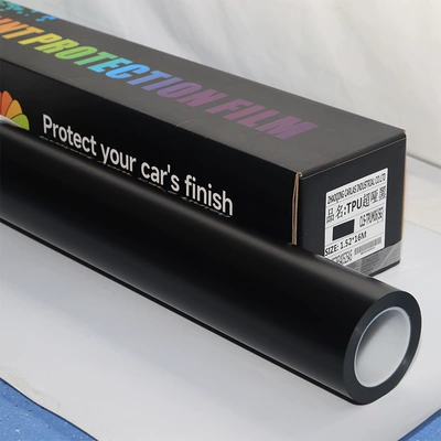 TPU car color change film anti-scratch liquid metal silver factory direct wholesale price OEM custom white bag (Auto Color Change Film) - super-matte-black-152m16m