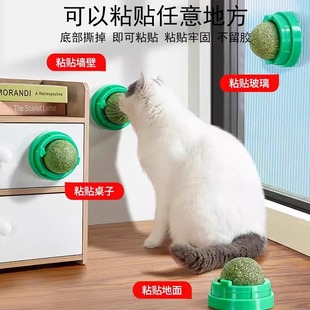 Catnip Ball Cat Toy for Teeth Cleaning, Durable and Bite-Resistant Boredom-Relief Gadget for Kittens and Cats, Self-Entertainment Licking Toy