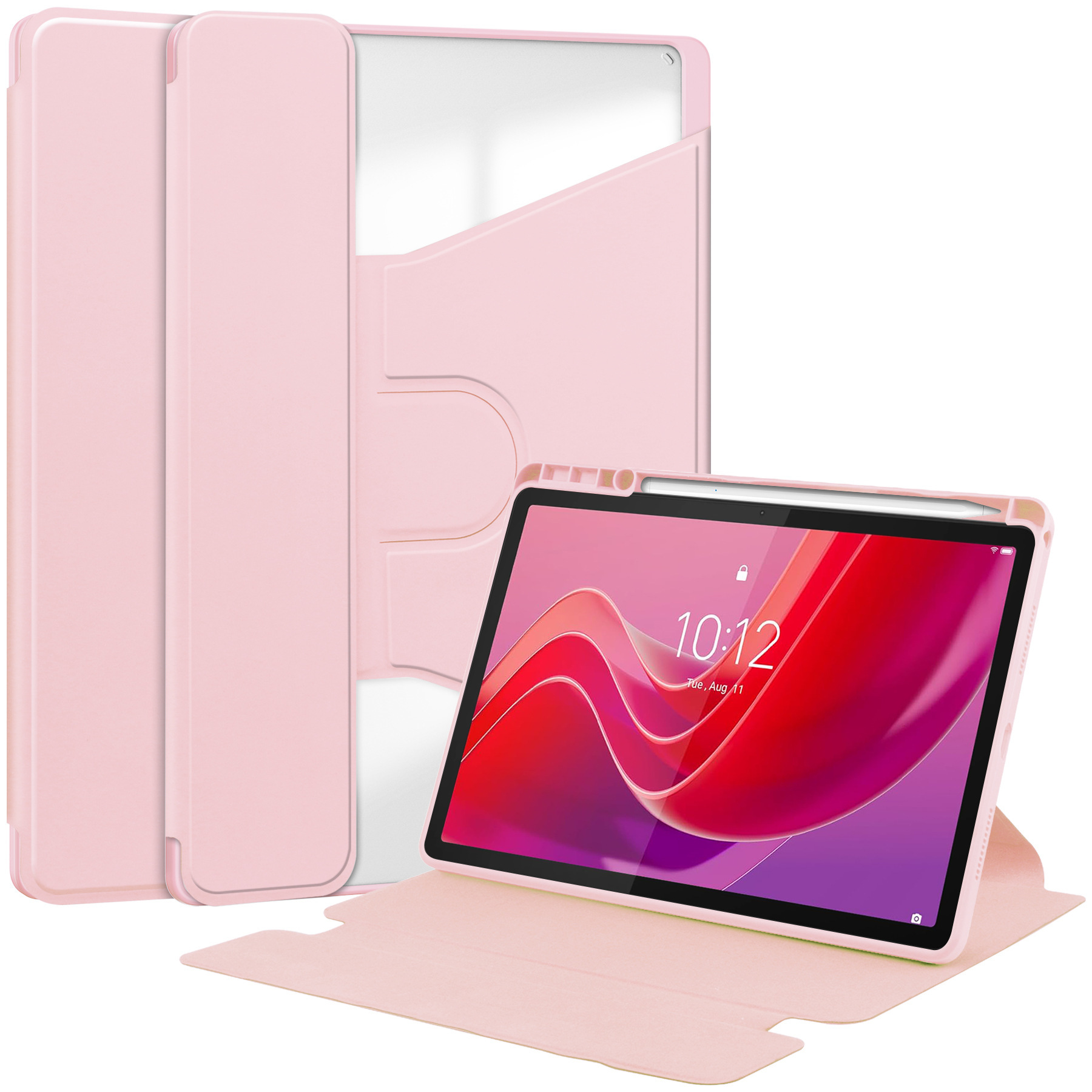 Aplicable a Lenovo Tab M11 TB330FU acrílico transparente cubierta de placa plana rotatoria cubierta de teclado Bluetooth