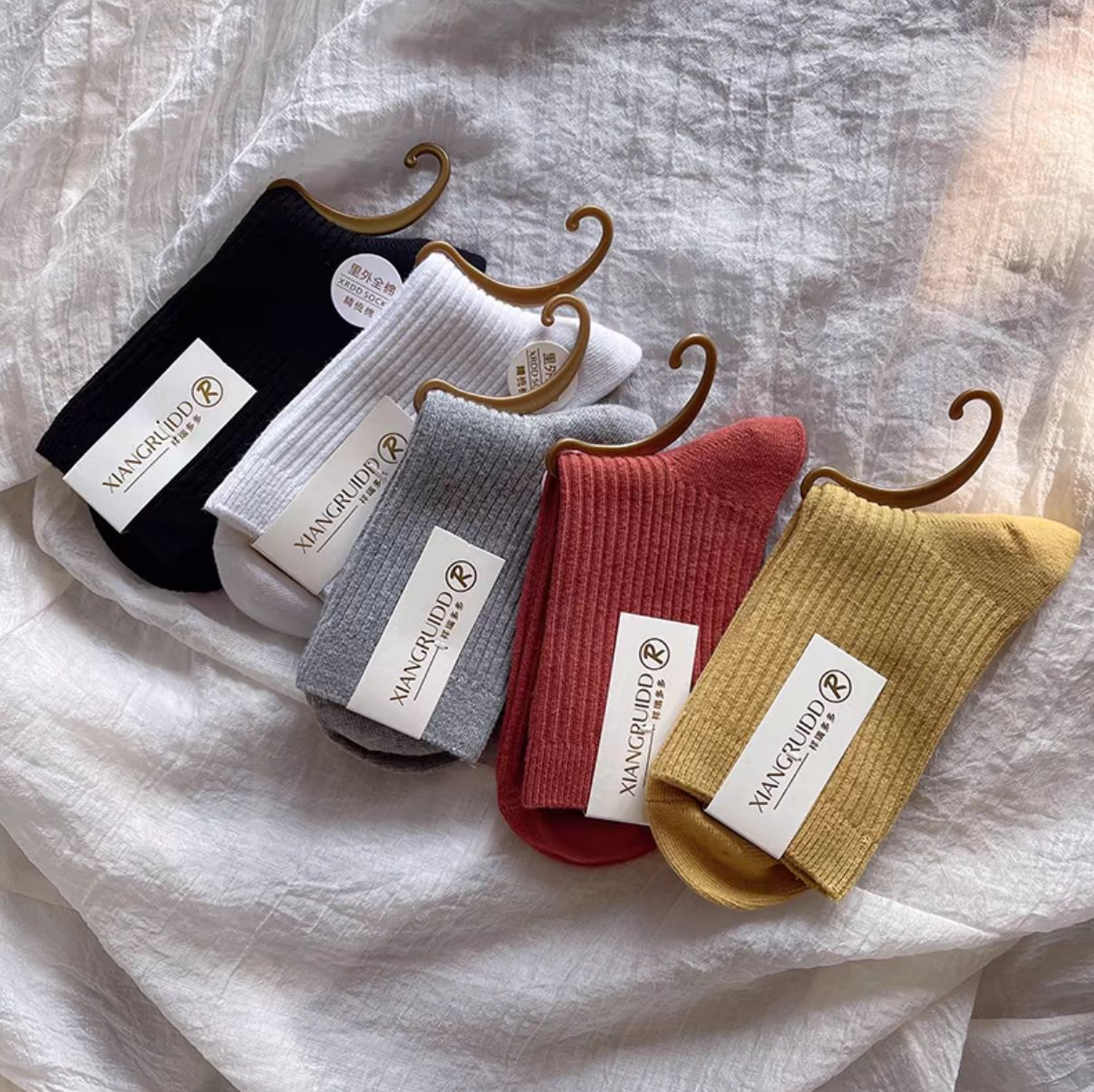 Calcetines de algodón puro Calcetines de tubo para hombre Primavera y otoño Calcetines de algodón de doble aguja para hombre Calcetines de algodón Zhuji al por mayor Calcetines de hombre desodorante y absorbente de sudor