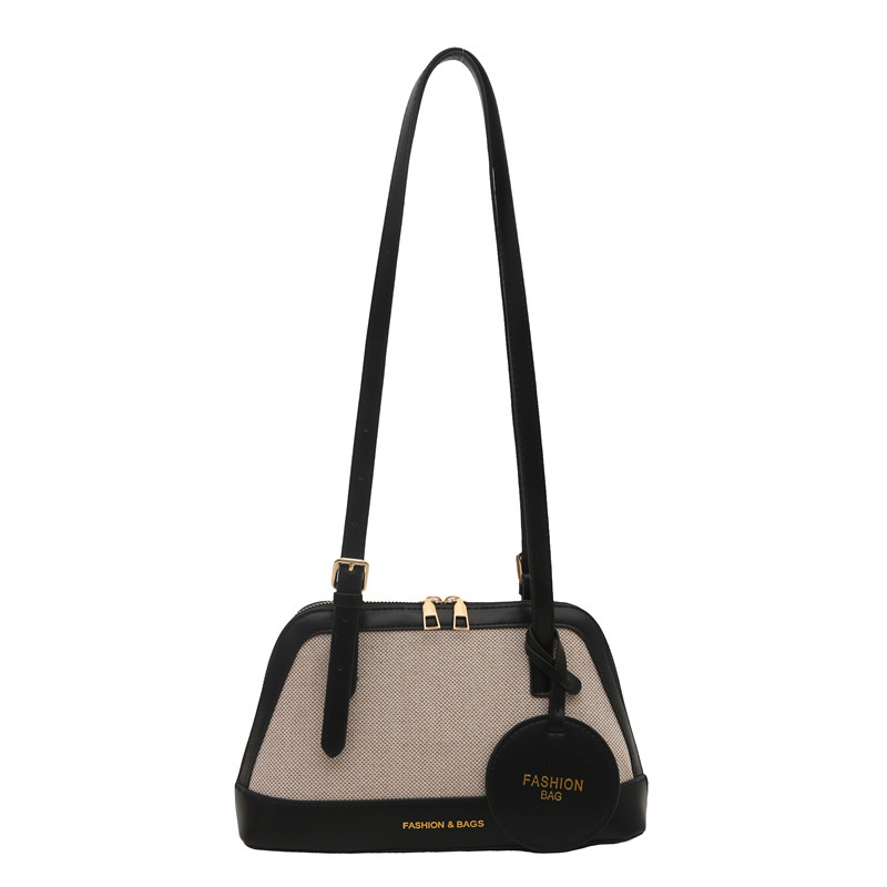 Vintage Damen Handtasche Aus Leinen Patchwork Schultertasche_voghion.com