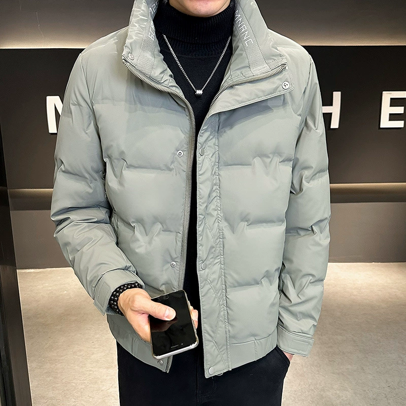 Пуховик с воротником укороченные 2024 мужские приливные фирменные артекарские зимние белые утиные пуховики в прямом эфире утолщенные теплые повседневные куртки