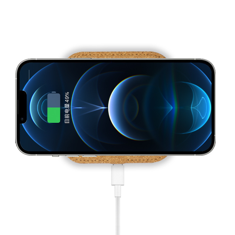 コルク5w環境保護無線充電器は華為iphone14無線充電器角型無線充電器に適している|undefined