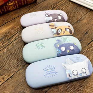 Manufacturer's new fashion myopia glasses case inkjet color glasses optical glasses case LOGO