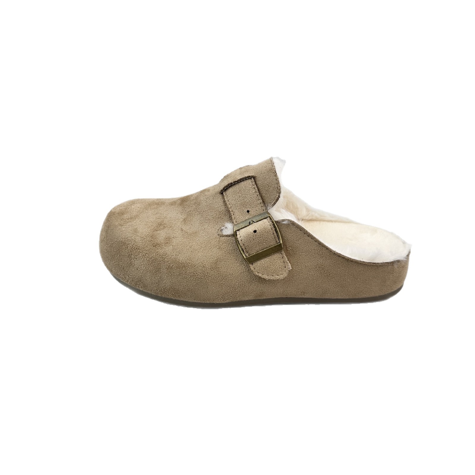 Yuanbo Baotou medio zapatillas de mujer invierno 2025 nuevo tipo de terciopelo de un pie de zapatos de calzado retrógrados zapatos individuales