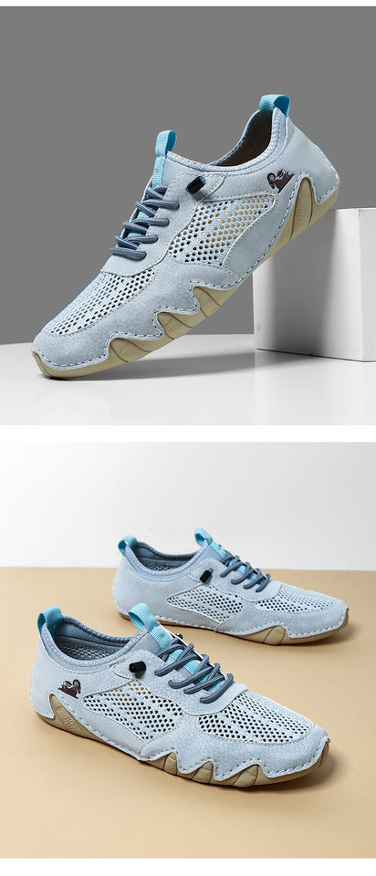 Giày thể thao unisex cỡ lớn thoáng khí lưới mùa hè, đế bằng — Z8808 kaki, Z8808 màu hồng, Z8808 màu nâu, Z8808 màu xám chi tiết 24