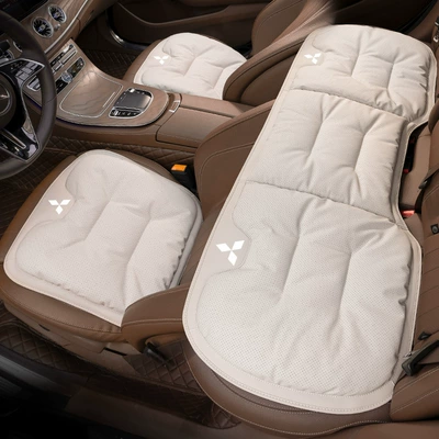 Suitable for Mitsubishi Seat Cushion | Waist support - type-c-front-and-rear-seat-cushions-three-piece-set-off-white-mitsubishi