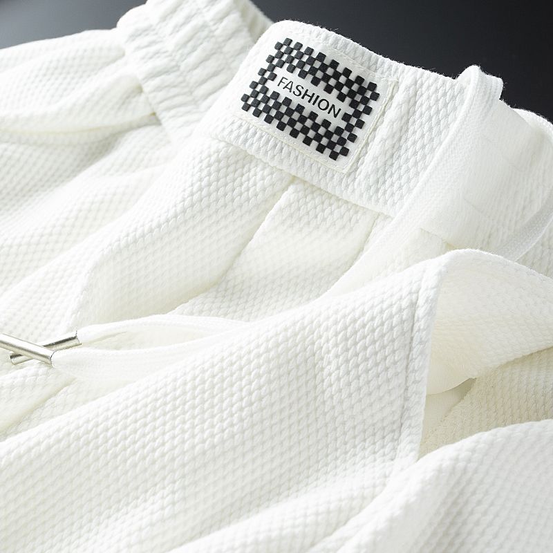 European Fashion Brand Summer Thin Pineapple White Shorts Men's Loose Casual Sports Outer Wear Five-point Pants for Men