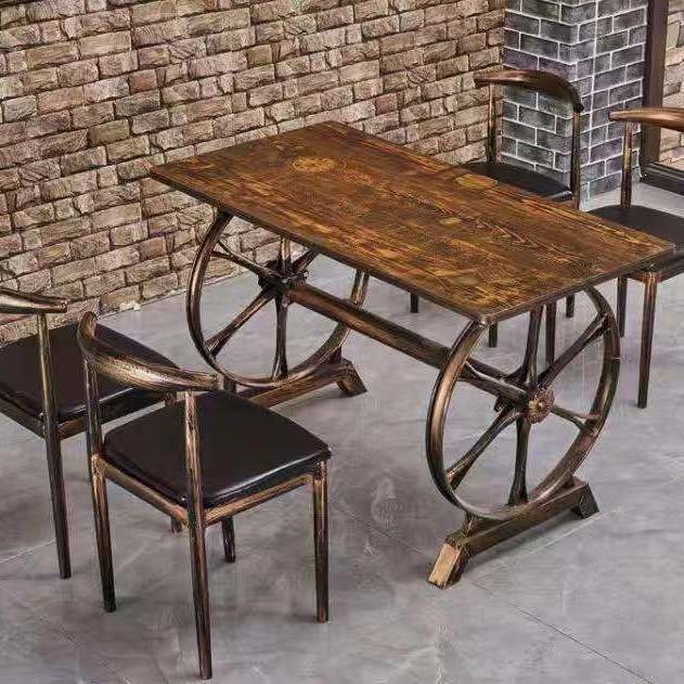 Restaurante de restaurante restaurante restaurante de fideos mesa de comedor snack barbecue hot pot restaurante de comida rápida mesa y silla combinación de mesa de comedor económico