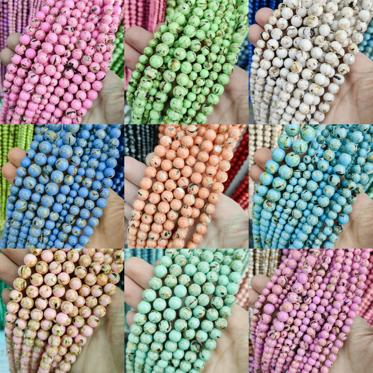 Concha sintética cuentas sueltas semiacabados DIY Shell cuentas de turquesa accesorios de joyería al por mayor