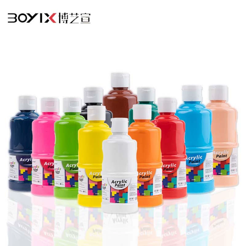 Bo Yixuan трансграничная акриловая краска, большая банка, 1 л, настенная живопись, ручная роспись, экологически чистая, быстросохнущая, водостойкая, белая акриловая краска, набор
