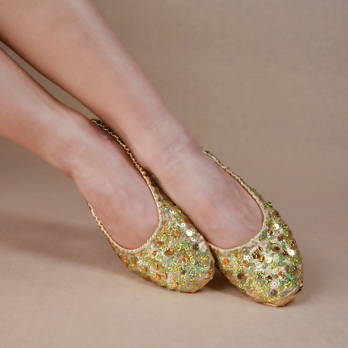 Large and small disc gold practice shoes, belly dance performance shoes, belly dance practice shoes, practice shoes, belly dance shoes