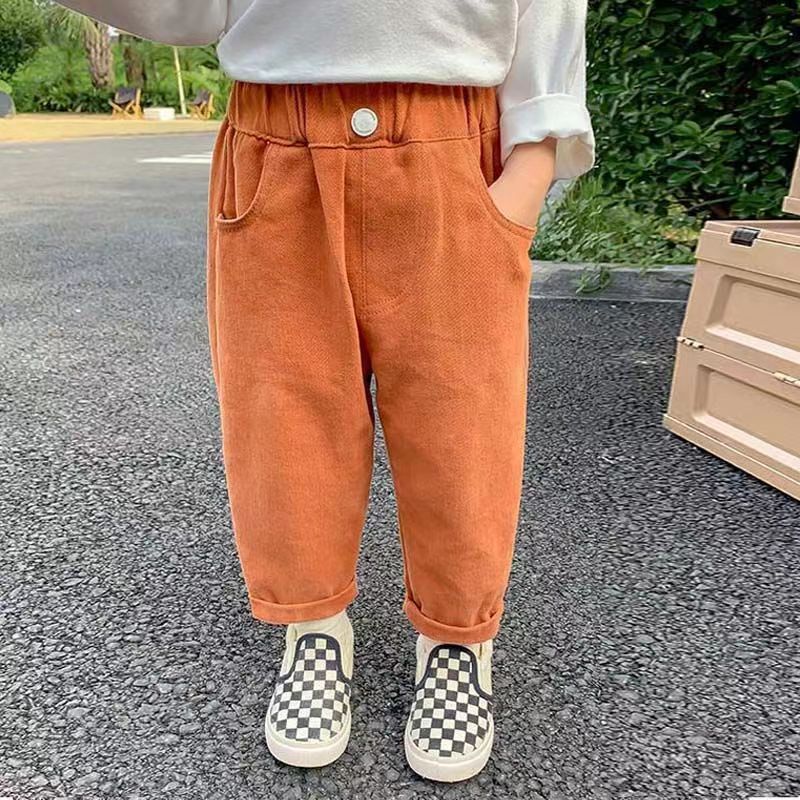 Red cotton trousers