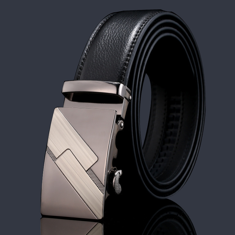 Men's Genuine Leather Automatic Buckle Luxury Belt Wholesale Simple Versatile Denim Belt Manufacturer