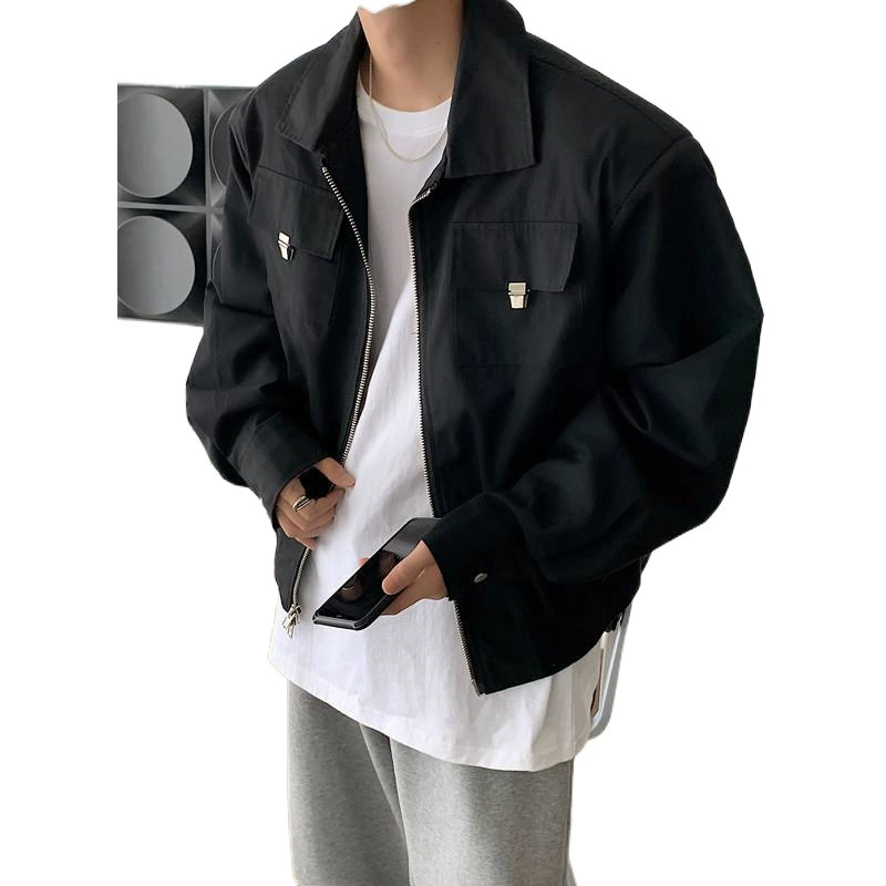 Design demi-season retro jacket, shoulder pads