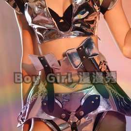银色铠甲服科技感演出服科幻未来战士走秀酒吧派对机器人服装