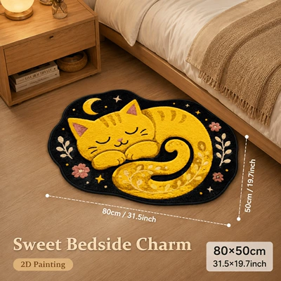 Avtomobil döşəmə paspasları — features a thickened layer for added comfor - 93gyg-cute-animals-no2-13-4060cmskin-friendly-imitation-cashmere