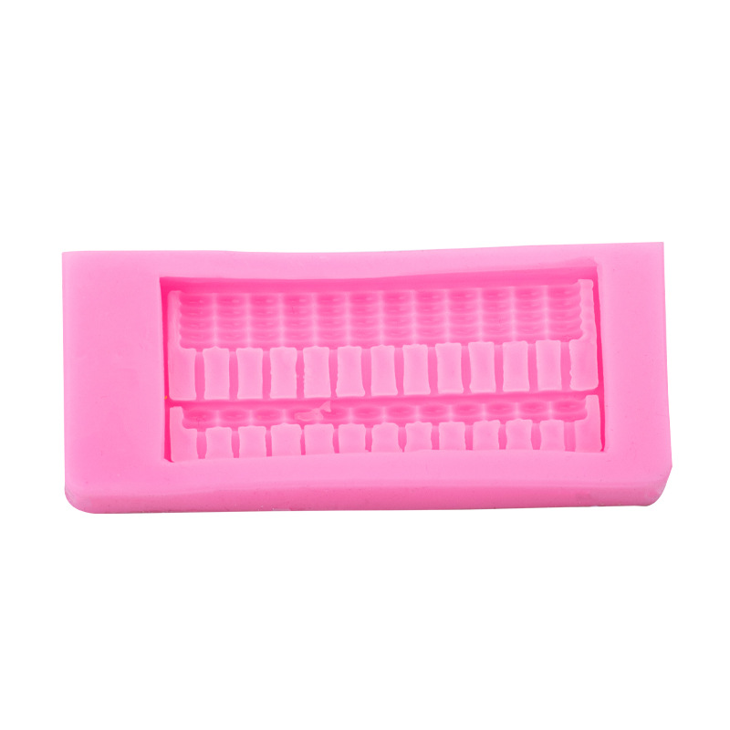 Pequeño Abacus silicona molde DIY epoxi joyería decoración llavero accesorios creativo para hornear fondant chocolate