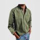 2025 Cross-border Europe and America Amazon Independent Station Men's Denim Fabric Shirt Long Sleeve Casual Lapel Men's Shirt