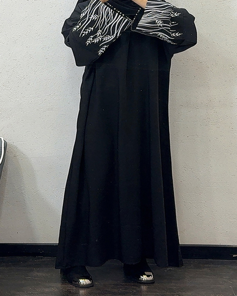 F430 Foreign Trade Cross-border E-commerce Dubai Arab Embroidered Robe Fashion Long Dress In Stock_ecoleips.com