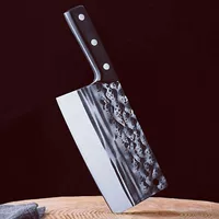 Утолщённый нож для свиных костей, профессиональный топор для костей, разделочный нож с ландшафтным узором для дома, острый универсальный кованый ручной кухонный нож