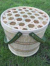 装土鸡蛋的小竹篮子 手工编织竹篮收纳篮 竹筐竹篓 竹编包装
