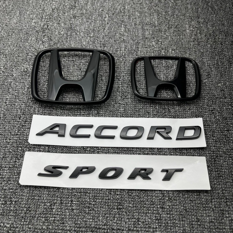 Suitable for Honda Accord Tenth Generation Modification, Front and Rear Car Logos, Steering Wheel Logo, Accord Lettering, Tail Label Sticker, Set of Decorative Labels