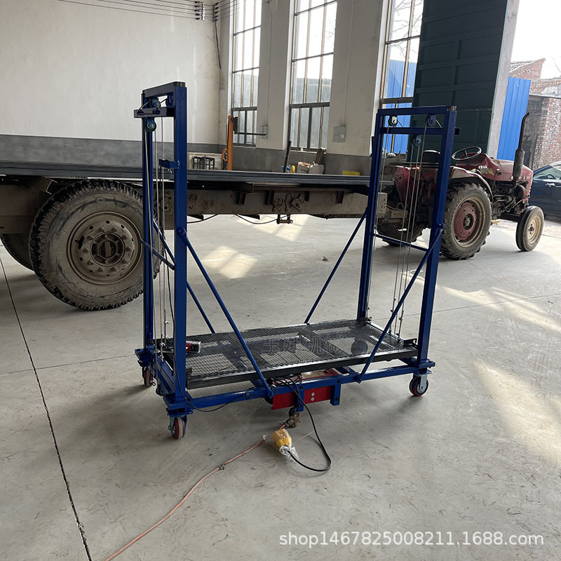 电动升降脚手架平台折叠遥控移动起重提升货物室内装修架子升降台