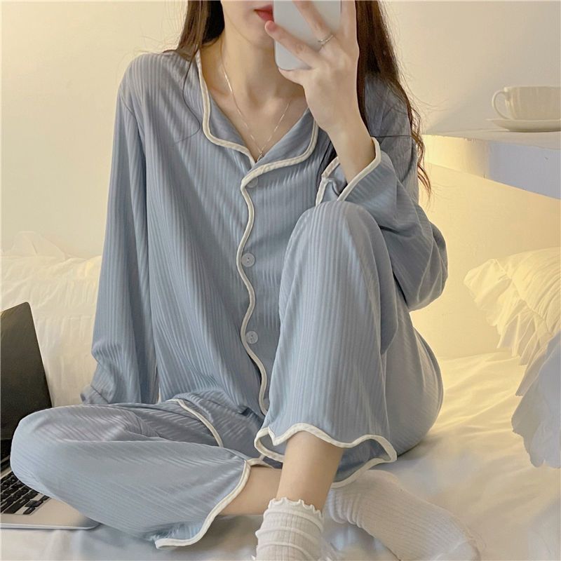 Conjunto de Pijamas de Perro con Estampado de Canela para Mujer, Otoño e Invierno 2024, Conjunto de Tres Piezas de Dibujos Animados, Ropa de Dormir Linda para Chicas, Venta al por Mayor, Dropshipping