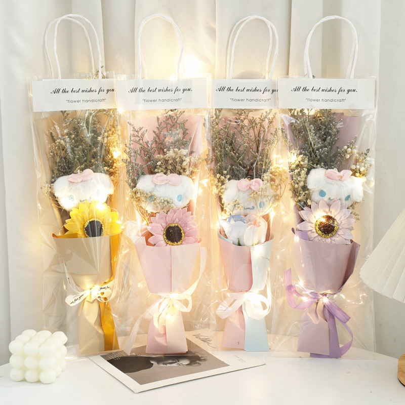 38 Diosa Festival bolsa Yugui perro muñeca Rosa ramo de jabón para enviar amigos y novias regalo