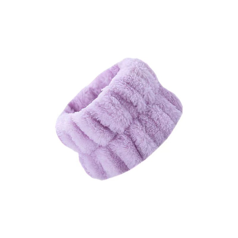 Transfronterizo coreano coral vellón deportes banda de pelo lavado impermeable color sólido absorbente lavado facial artefacto correa de muñeca traje de mujer