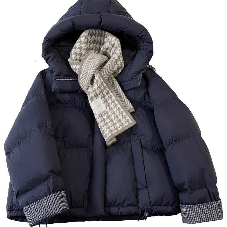 Winter New European Style Short down Jacket for Women, Loose Hooded Duck down Warm Thickened Petite Cold-Proof Coat