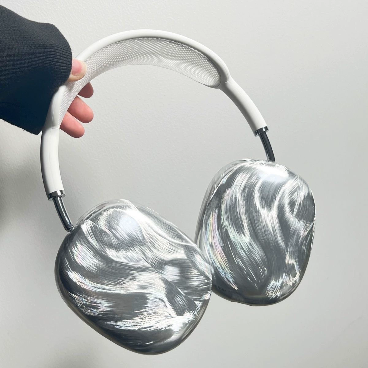 Feather yarn new airpods max protective cover transparent TPU soft shell bluetooth headset headset shell earmuff silicon