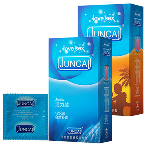 JUNCAI/Juncai Condoms Bold Love Condoms Vitality Passion Love Intimacy 12 Pack Adult Products