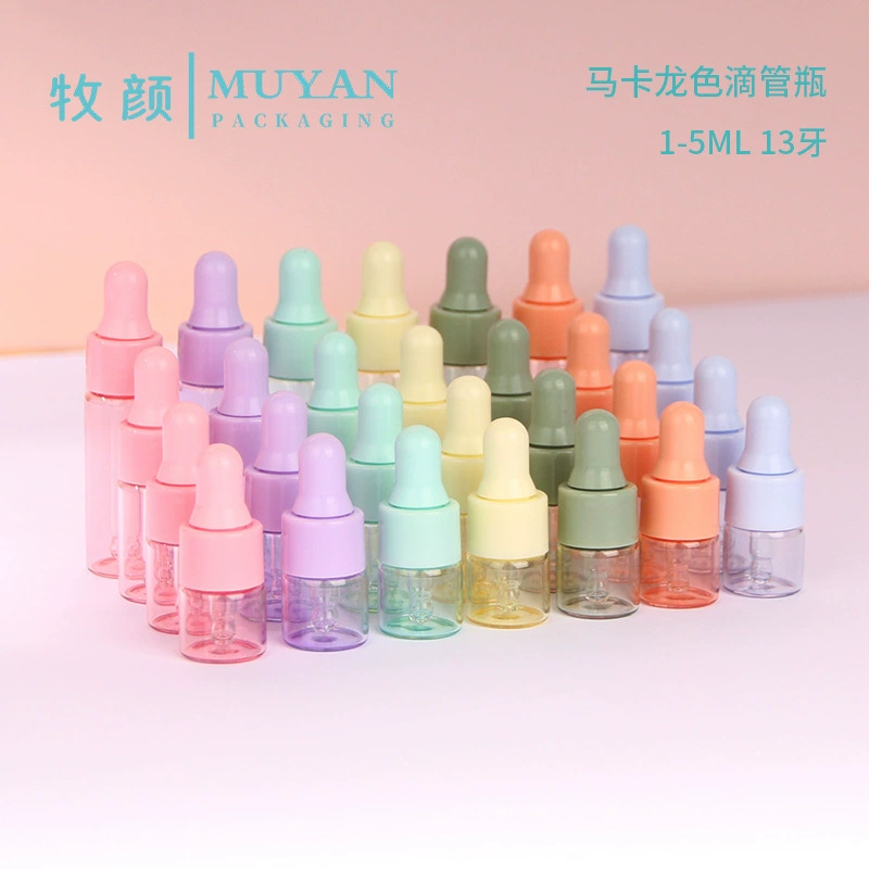 Флаконы для эфирных масел в наличии для трансграничной торговли, 1 мл, 2 мл, 3 мл, 5 мл, цветные флаконы-капельницы, флаконы для дозирования жидкостей, стеклянные флаконы для образцов