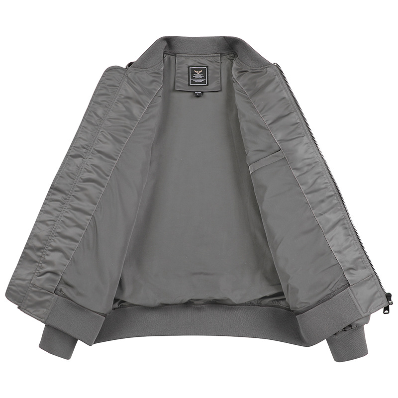 Chaqueta de trabajo transfronteriza primavera y otoño hombre duro Fuerza Aérea M1 chaqueta de piloto de cuello vertical multibolsillo chaqueta de béisbol casual chaqueta